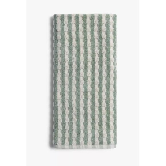 Parachute for Target Jade Green Terry Check Hand Towel 20" x 30" 100% Cotton - Picture 1 of 5